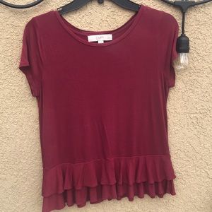 LOFT Peplum hem t-shirt